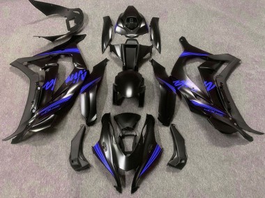 2016-2020 Kawasaki ZX10R Motorcycle Fairings - Matte Black Blue Ninja Canada
