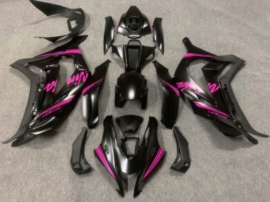2016-2020 Kawasaki ZX10R Motorcycle Fairings - Matte Black Pink Ninja Canada