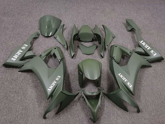2008-2010 Kawasaki ZX10R Motorcycle Fairings - US Army Green Canada