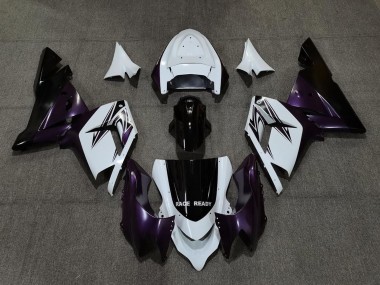 2004-2005 Kawasaki ZX10R Motorcycle Fairings - White Purple and Black Canada