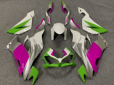 2019-2022 Kawasaki ZX6R Motorcycle Fairings - White Silver Green Pink Canada