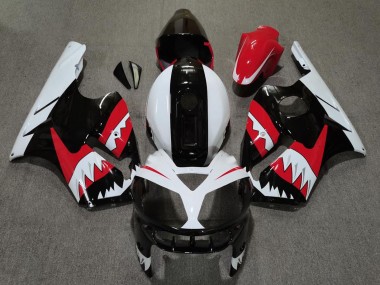 2002-2006 Kawasaki ZX12R Motorcycle Fairings - Red Black White Shark Canada
