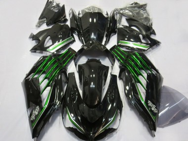 2012-2024 Kawasaki ZX14R Motorcycle Fairings - Glossy Black Green Canada