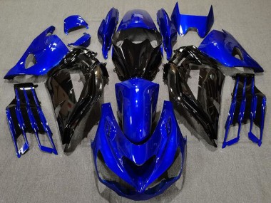 2012-2024 Kawasaki ZX14R Motorcycle Fairing - Blue Glossy Black Canada