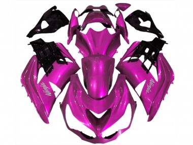 2012-2024 Kawasaki ZX14R Motorcycle Fairings - Hot Pink Black Canada