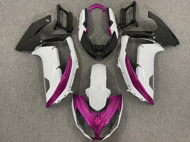 2009-2011 Kawasaki Ninja 650R Motorcycle Fairings - White Magenta Matte Black Canada