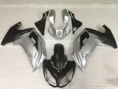 2009-2011 Kawasaki Ninja 650R Motorcycle Fairings - Silver Matte Black Canada