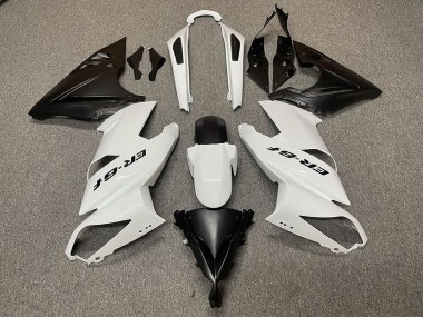 2009-2011 Kawasaki Ninja ER6F Motorcycle Fairings - White Matte Black Canada
