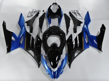 2018-2024 Kawasaki Ninja 400 Motorcycle Fairings - Blue Glossy Black Canada