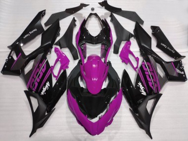2018-2024 Kawasaki Ninja 400 Motorcycle Fairings - Purple Glossy Black Matte Black OEM Style Canada