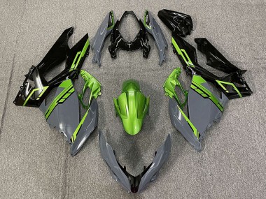 2018-2024 Kawasaki Ninja 400 Motorcycle Fairings - Green Nardo Grey Glossy Black Canada