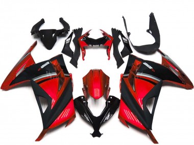 2013-2024 Kawasaki Ninja 300 Motorcycle Fairings - Red Black Canada