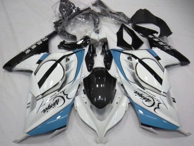 2013-2024 Kawasaki Ninja 300 Motorcycle Fairings - Glossy White Light Blue Black Canada