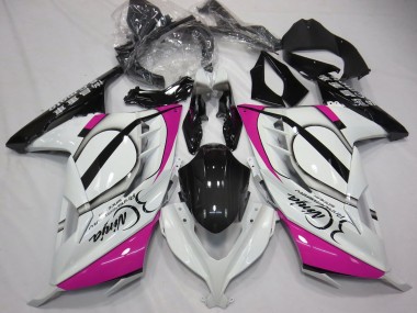 2013-2024 Kawasaki Ninja 300 Motorcycle Fairings - Glossy White Pink Black Canada