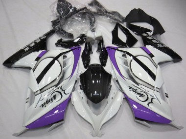 2013-2024 Kawasaki Ninja 300 Motorcycle Fairings - Glossy White Purple Black Canada
