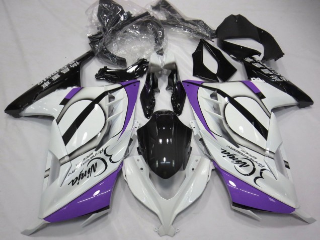 2013-2024 Kawasaki Ninja 300 Motorcycle Fairings - Glossy White Purple Black Canada