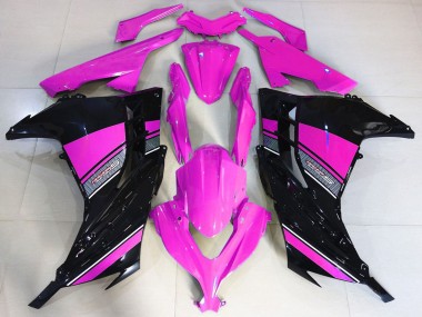 2013-2024 Kawasaki Ninja 300 Motorcycle Fairings - Hot Pink Black Canada