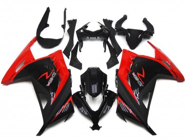 2013-2024 Kawasaki Ninja 300 Motorcycle Fairings - Red Glossy Black Canada