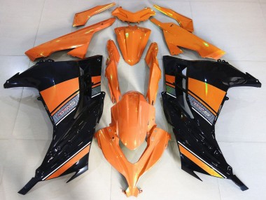 2013-2024 Kawasaki Ninja 300 Motorcycle Fairings - Orange Black Canada