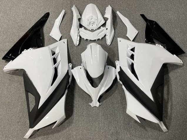 2013-2024 Kawasaki Ninja 300 Motorcycle Fairings - White Black Canada