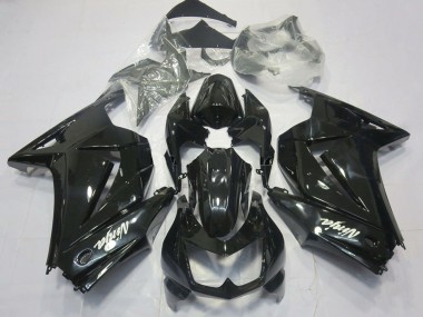 2008-2012 Kawasaki Ninja 250 Motorcycle Fairings - Glossy Black White Ninja Canada