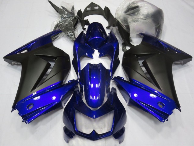 2008-2012 Kawasaki Ninja 250 Motorcycle Fairings - Blue Matte Black Canada