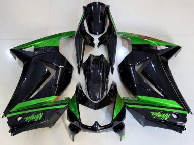 2008-2012 Kawasaki Ninja 250 Motorcycle Fairings - Green Glossy Black Canada