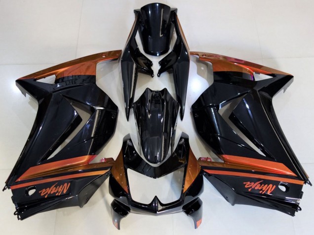 2008-2012 Kawasaki Ninja 250 Motorcycle Fairings - Glossy Black Orange Canada