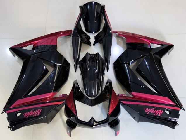 2008-2012 Kawasaki Ninja 250 Motorcycle Fairings - Glossy Black Red Canada