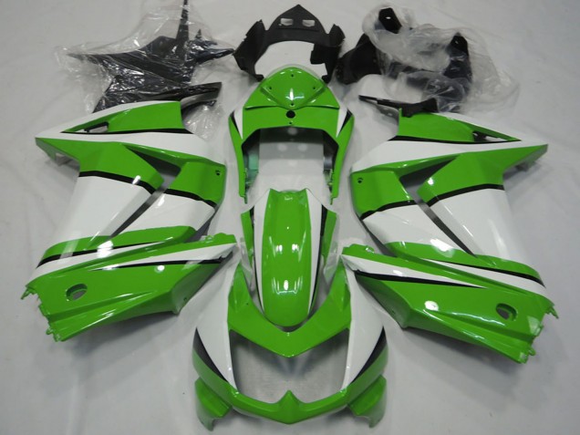 2008-2012 Kawasaki Ninja 250 Motorcycle Fairings - White Green Black Canada