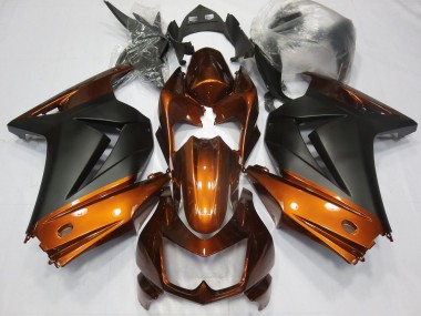 2008-2012 Kawasaki Ninja 250 Motorcycle Fairings - Orange Matte Black Canada