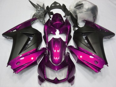 2008-2012 Kawasaki Ninja 250 Motorcycle Fairings - Pink Matte Black Canada