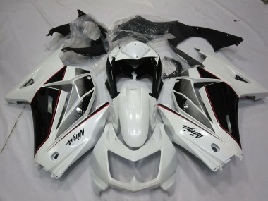 2008-2012 Kawasaki Ninja 250 Motorcycle Fairings - White Glossy Black Canada