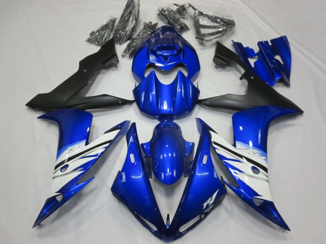 2004-2006 Yamaha R1 Motorcycle Fairing - Blue White Matte Black Canada