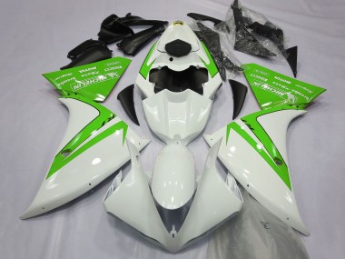 2012-2014 Yamaha R1 Motorcycle Fairings - White Green Canada