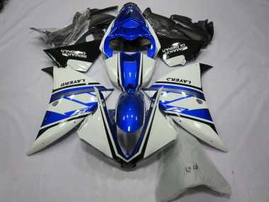 2012-2014 Yamaha R1 Motorcycle Fairings - White Blue Black Layerd Semakin Didepan Canada