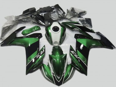 2015-2018 Yamaha R3 Motorcycle Fairing - Green White Glossy Black Canada