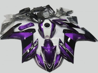 2015-2018 Yamaha R3 Motorcycle Fairing - Purple White Glossy Black Canada