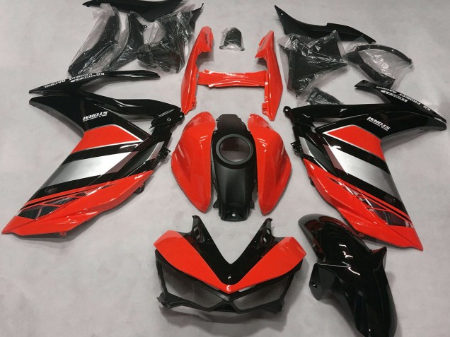 2015-2018 Yamaha R3 Motorcycle Fairings - Red Silver Glossy Black Canada