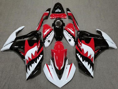 2015-2018 Yamaha R3 Motorcycle Fairings - White Red Black Shark Canada