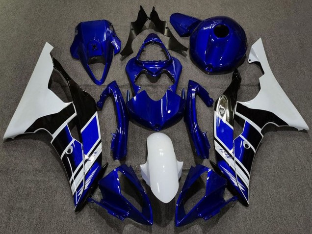 2008-2016 Yamaha R6 Motorcycle Fairings - White Blue Glossy Black Canada
