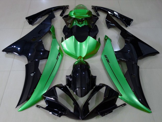 2008-2016 Yamaha R6 Motorcycle Fairings - Green Glossy Black Canada