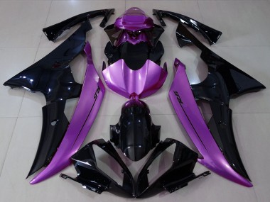 2008-2016 Yamaha R6 Motorcycle Fairings - Purple Glossy Black Canada