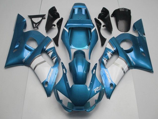 1998-2002 Yamaha R6 Motorcycle Fairings - Blue White Silver Canada