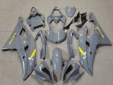 2008-2016 Yamaha R6 Motorcycle Fairings - Nardo Grey High Viz Yellow Decals Canada