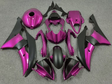 2008-2016 Yamaha R6 Motorcycle Fairings - Pink Matte Black Canada