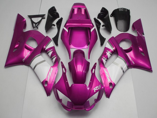 1998-2002 Yamaha R6 Motorcycle Fairings - Pink White Canada