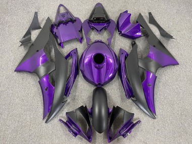 2008-2016 Yamaha R6 Motorcycle Fairings - Purple Matte Black Canada
