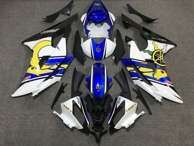 2008-2016 Yamaha R6 Motorcycle Fairing - White Blue Black Yellow Canada