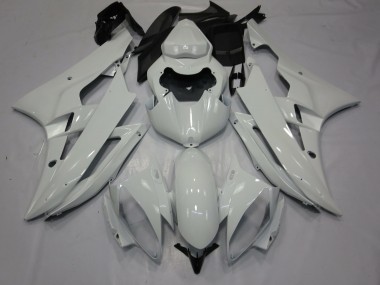 2006-2007 Yamaha R6 Motorcycle Fairings - Glossy White Canada